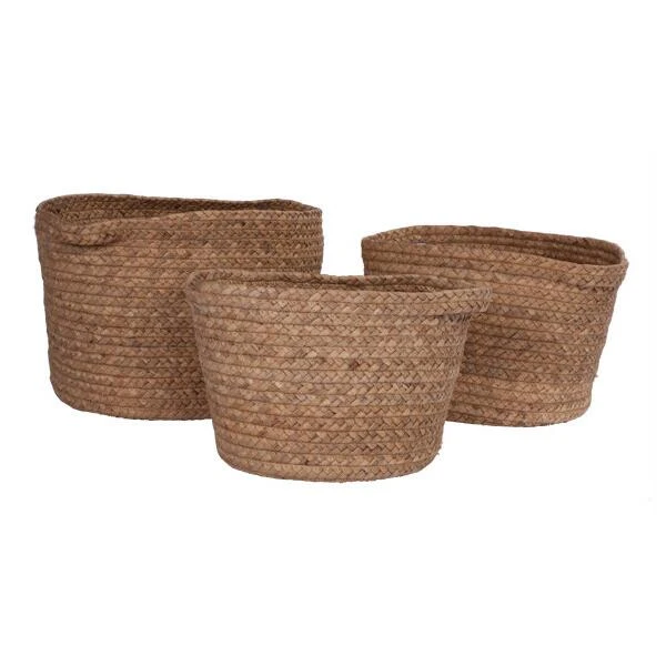 Rieten Mand - Set Van 3 Stuks 1 Rieten Mand - Set Van 3 Stuks