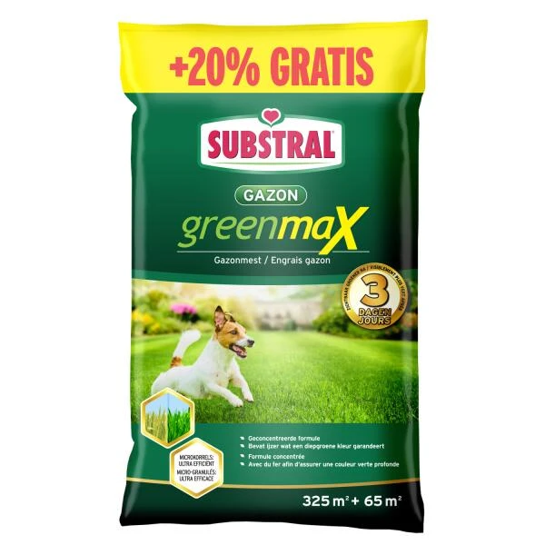 Gazon Groener In 3 Dagen Substral GreenMAX - 390 M² 1 Gazon Groener In 3 Dagen Substral GreenMAX - 390 M²