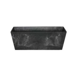 Bloembak Artstone Ella Zwart 55 × 17x 17 Cm