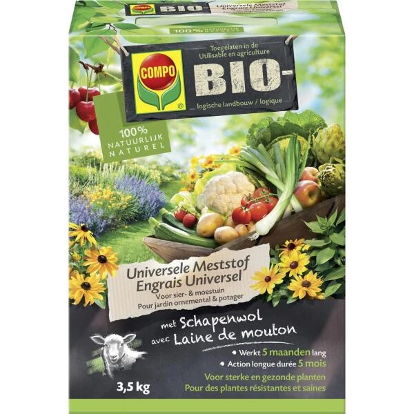 Compo Universele Meststof BIO Met Schapenwol 3,5 Kg 1 Compo Universele Meststof BIO Met Schapenwol 3,5 Kg