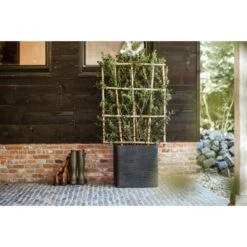 CAPI Bloembak Vierkant Rib NL 50 × 50 × 50 Cm - Zwart -Ecopots Tuingereedschap Verkoop bloembak rib 50x50x50cm zwart 1636384451 2 600