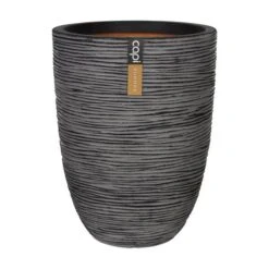 CAPI Bloempot Elegant Rib NL 34 × 46 Cm - Antraciet