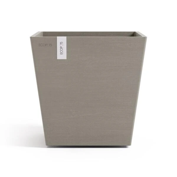 ECOPOTS Rotterdam Met Waterreservoir Taupe - 25 Cm 2 ECOPOTS Rotterdam Met Waterreservoir Taupe - 25 Cm - Afbeelding 2