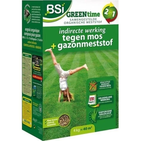 BSI Complete Gazonmeststof - Greentime 4 Kg 1 BSI Complete Gazonmeststof - Greentime 4 Kg