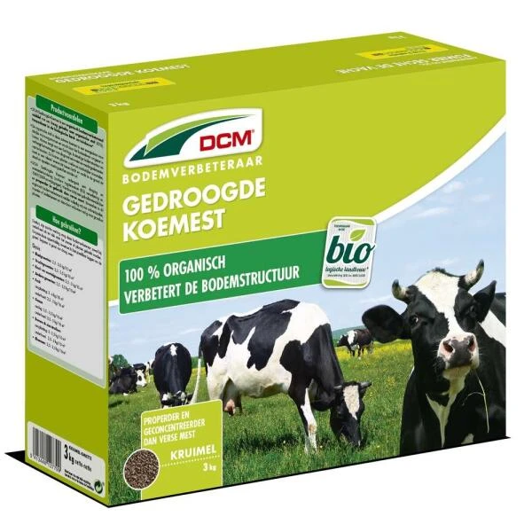 DCM Gedroogde Koemest 3 Kg 1 DCM Gedroogde Koemest 3 Kg
