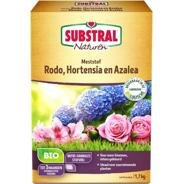 Substral Naturen BIO Hortensia, Rodo, Azalea - 1,7 Kg 1 Substral Naturen BIO Hortensia, Rodo, Azalea - 1,7 Kg