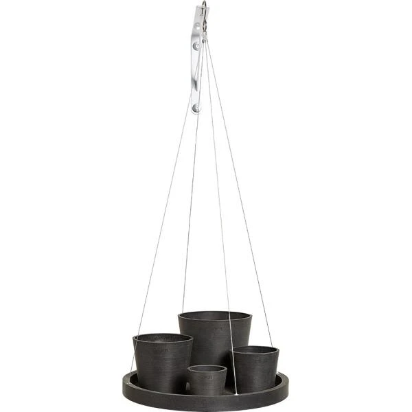 ECOPOTS Onderschotel Hangend - Antraciet Ø 36 Cm 1 ECOPOTS Onderschotel Hangend - Antraciet Ø 36 Cm