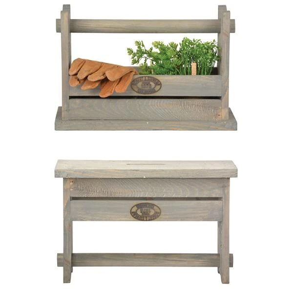 ESSCHERT DESIGN Gereedschapskist En Zitbankje 2 In 1 1 ESSCHERT DESIGN Gereedschapskist En Zitbankje 2 In 1