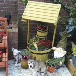 Wensput 'Wishing Well' Houten Bloembak -Ecopots Tuingereedschap Verkoop wensput in hout 48 x 100 cm 1570996737 1 600