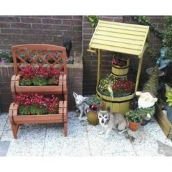 Wensput 'Wishing Well' Houten Bloembak -Ecopots Tuingereedschap Verkoop wensput in hout 48 x 100 cm 1570996737 2 600